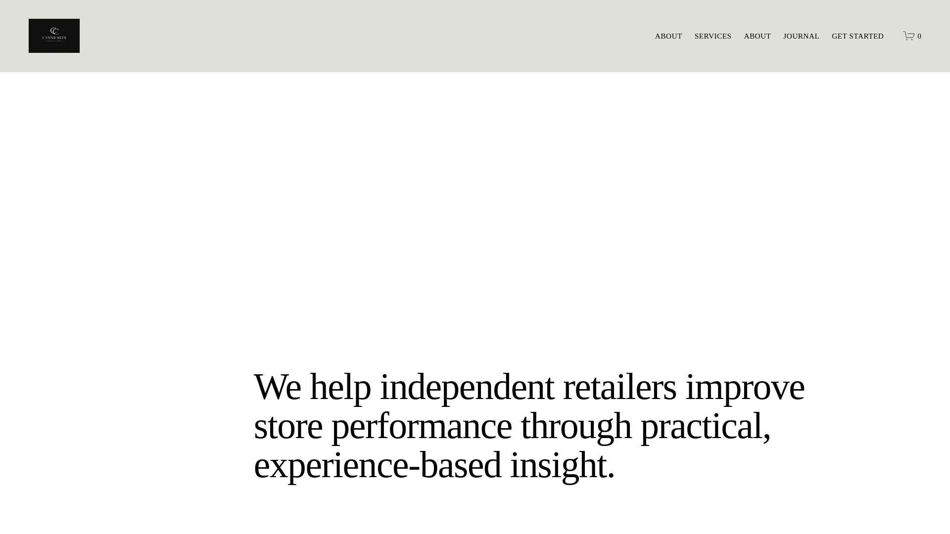 website screenshot of https://cisnerosconsultants.com/