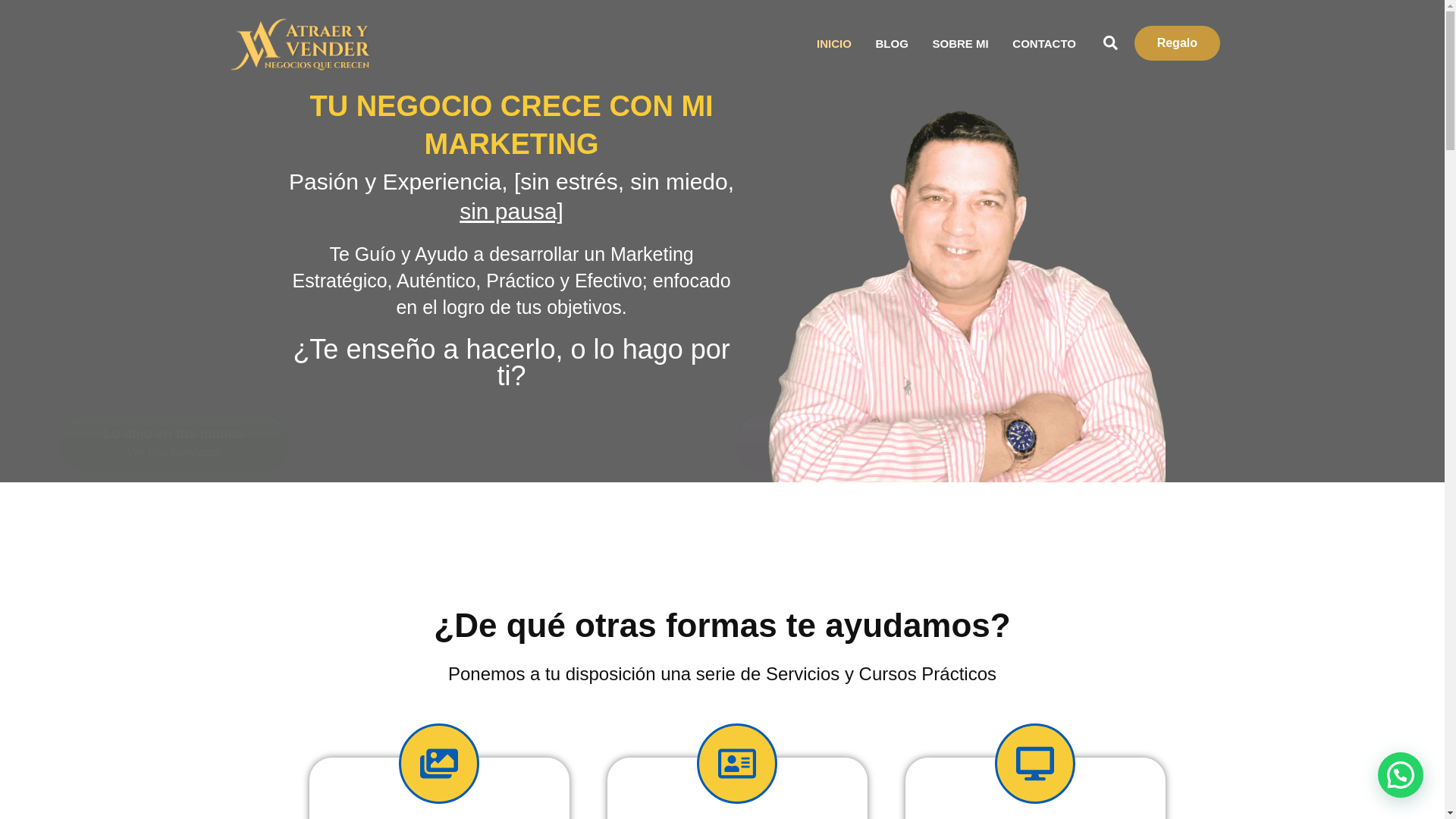 website screenshot of https://alainmarketingo.com/