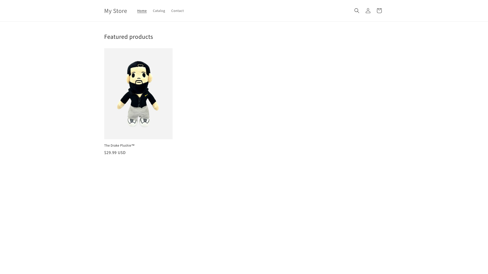 website screenshot of https://thedrakeplushie.com/