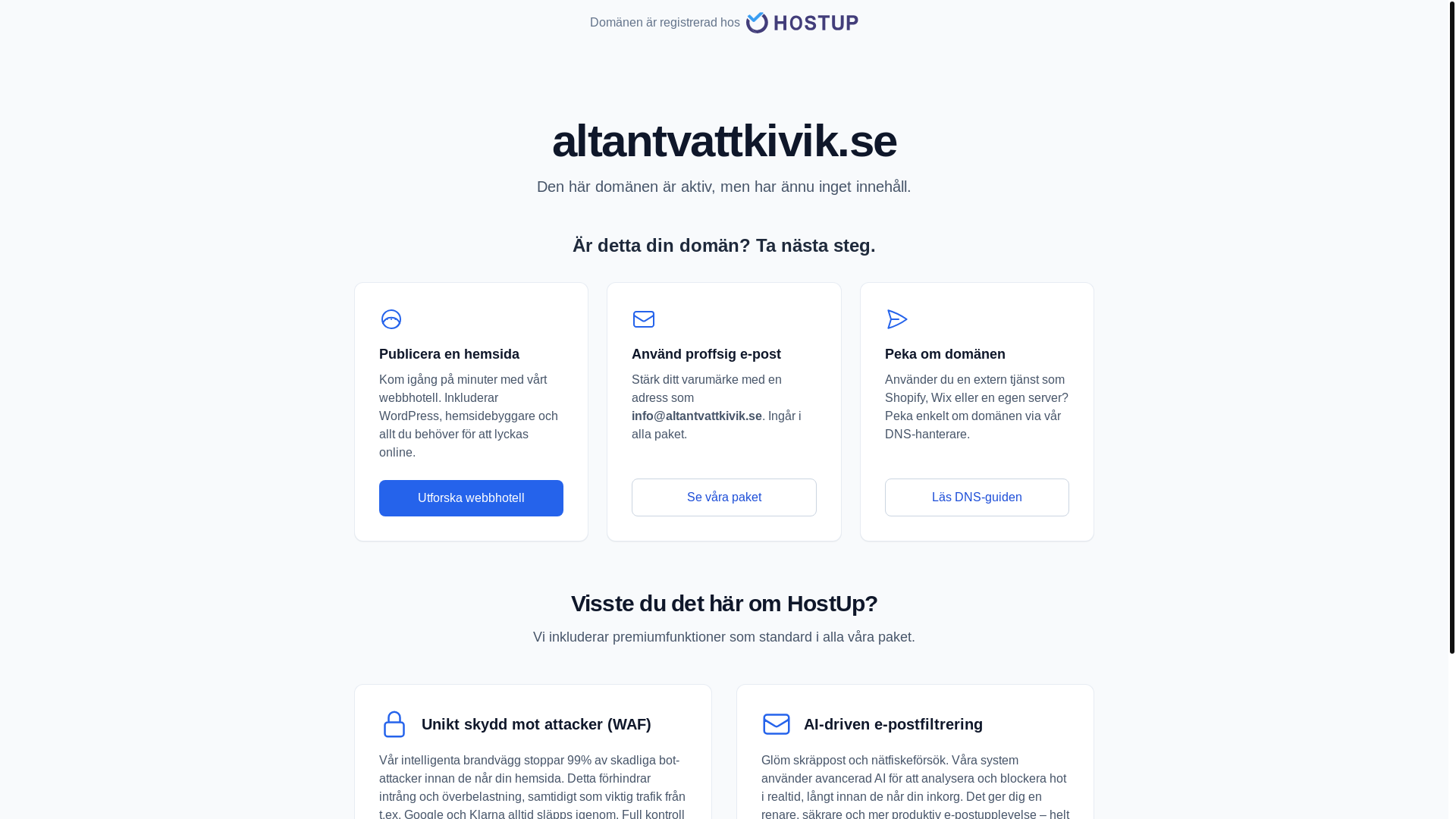 website screenshot of https://altantvattkivik.se/