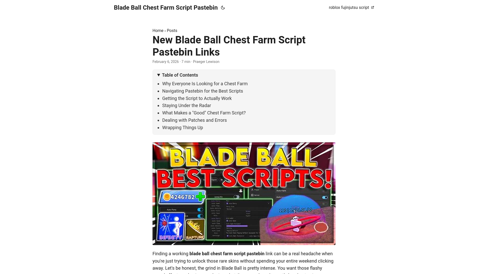 website screenshot of https://blade-ball-chest-farm-script-pastebin.pages.dev/