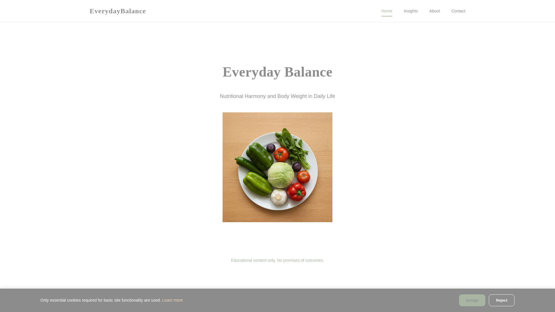 website screenshot of https://everydaybalance.info/