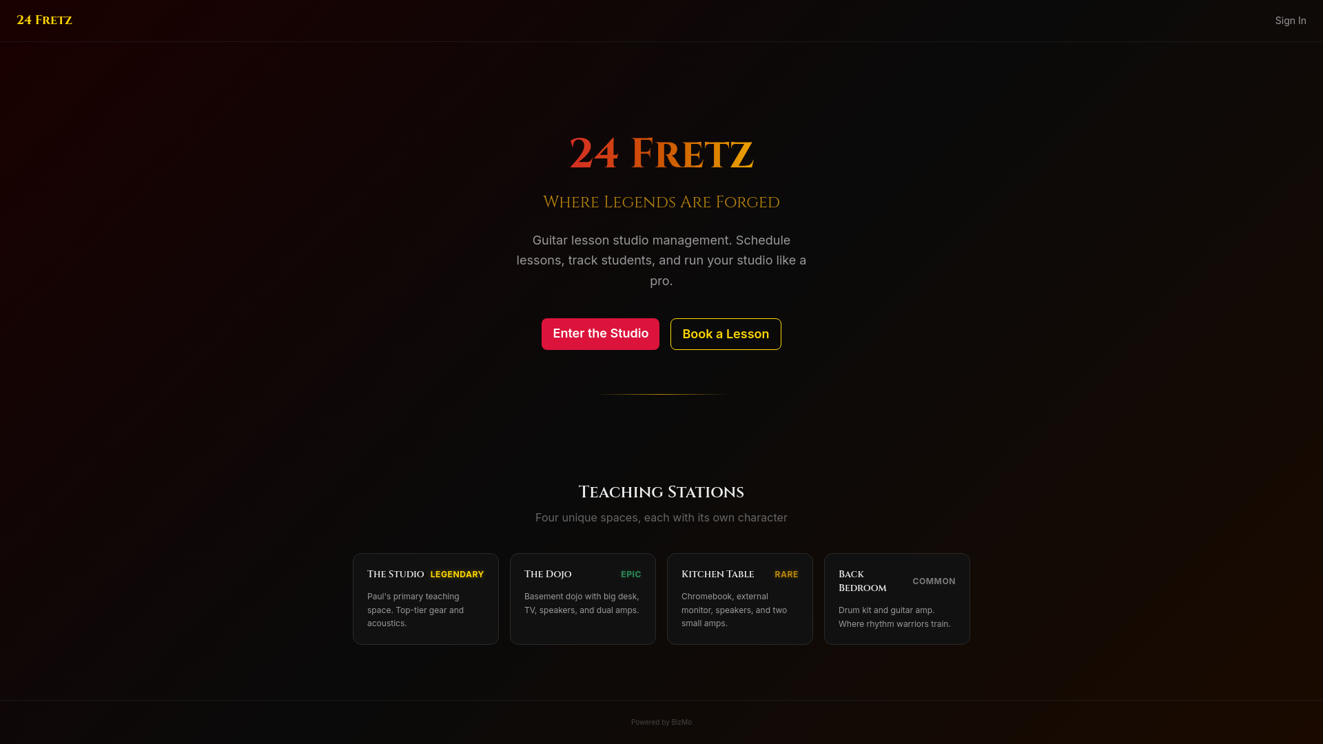website screenshot of https://24fretz.com