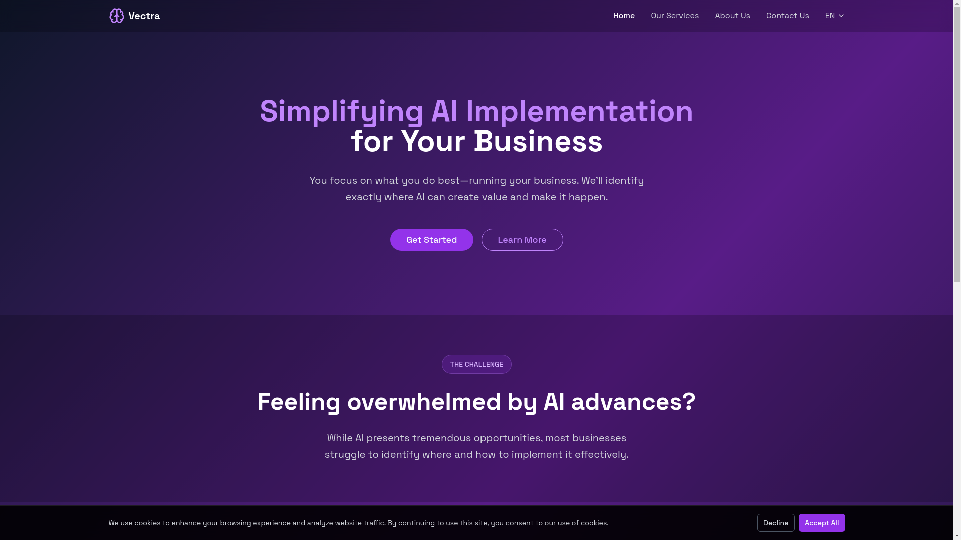 website screenshot of https://vectra.pages.dev/