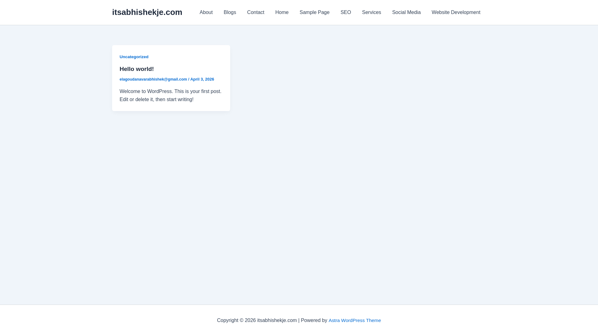 website screenshot of https://itsabhishekje.com