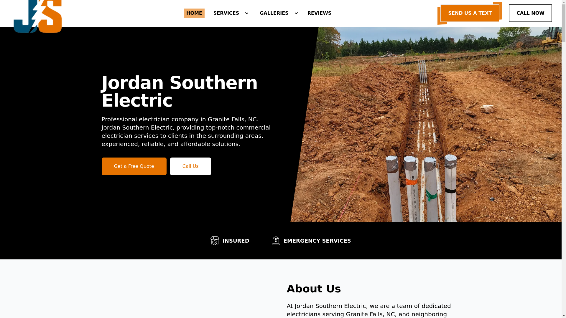website screenshot of https://jselectricnc.com/