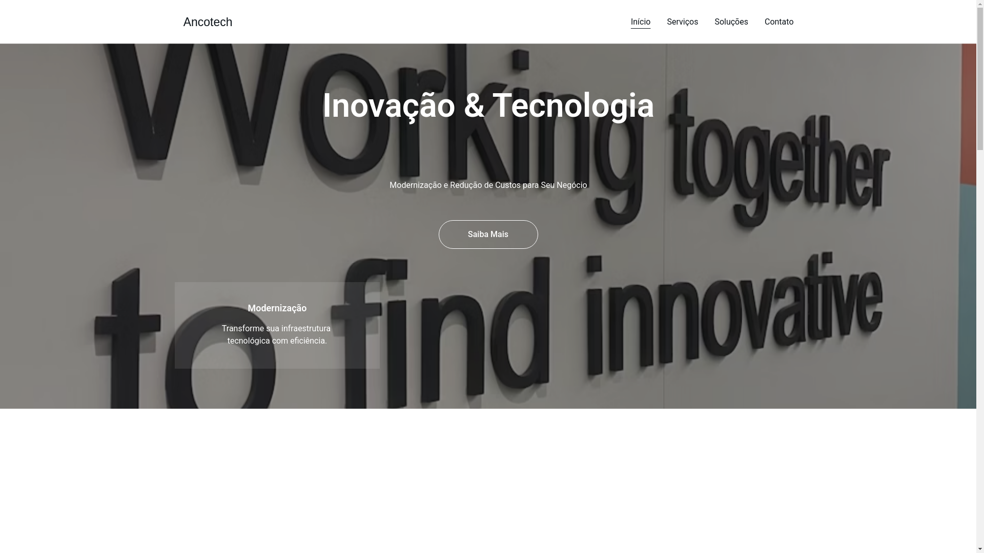 website screenshot of https://ancotech.com.br/