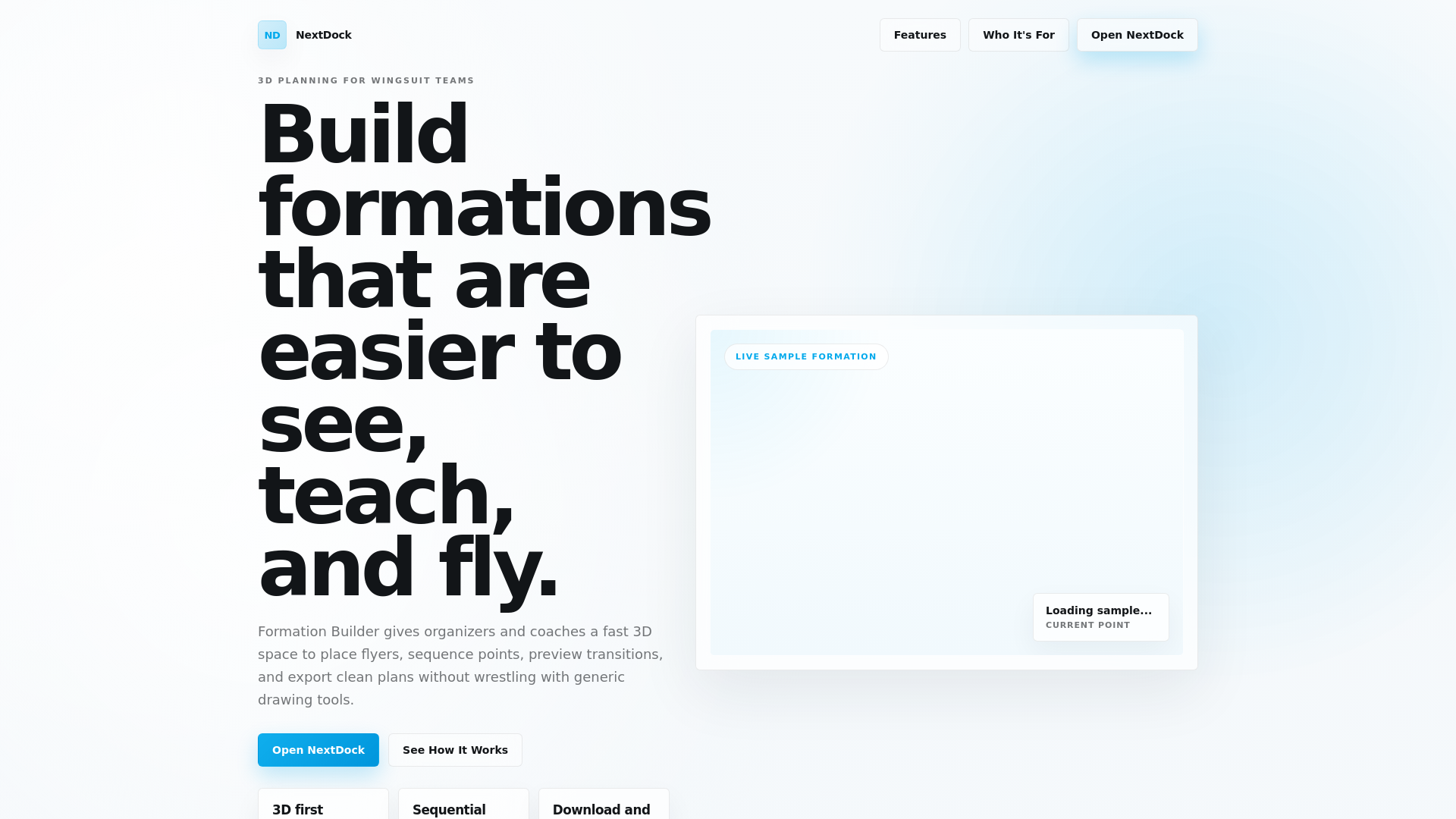 website screenshot of https://nextdock.app