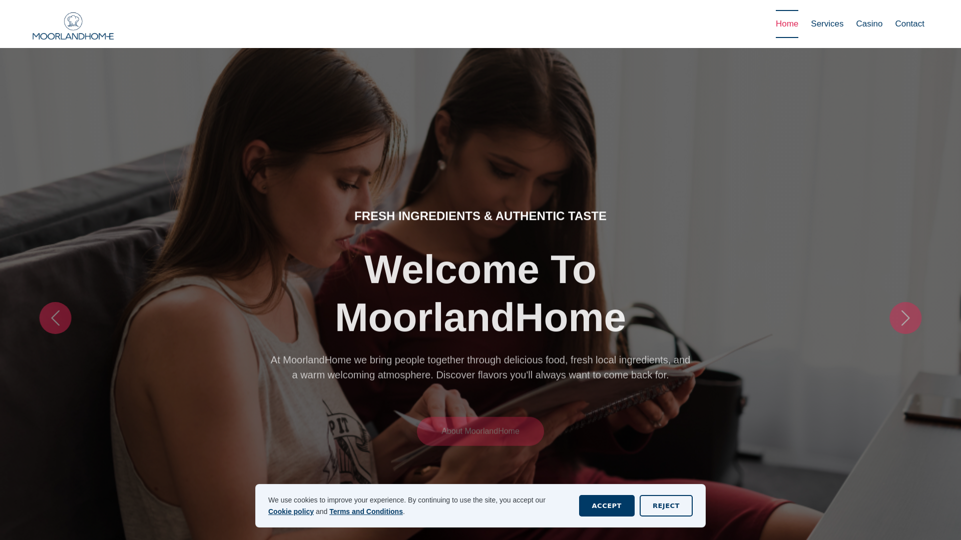 website screenshot of https://moorlandhome.com/