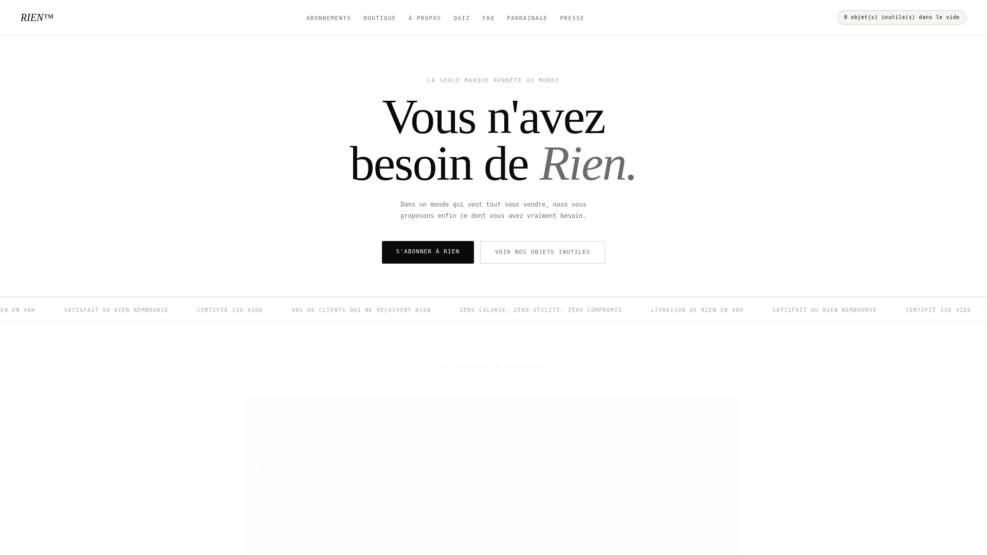 website screenshot of https://atelier-rien.com/