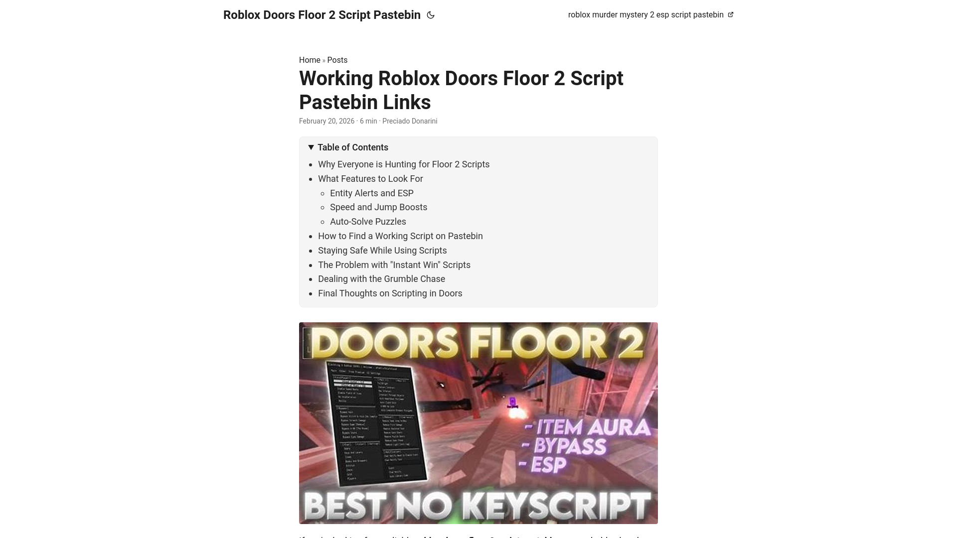 website screenshot of https://roblox-doors-floor-2-script-pastebin.pages.dev/