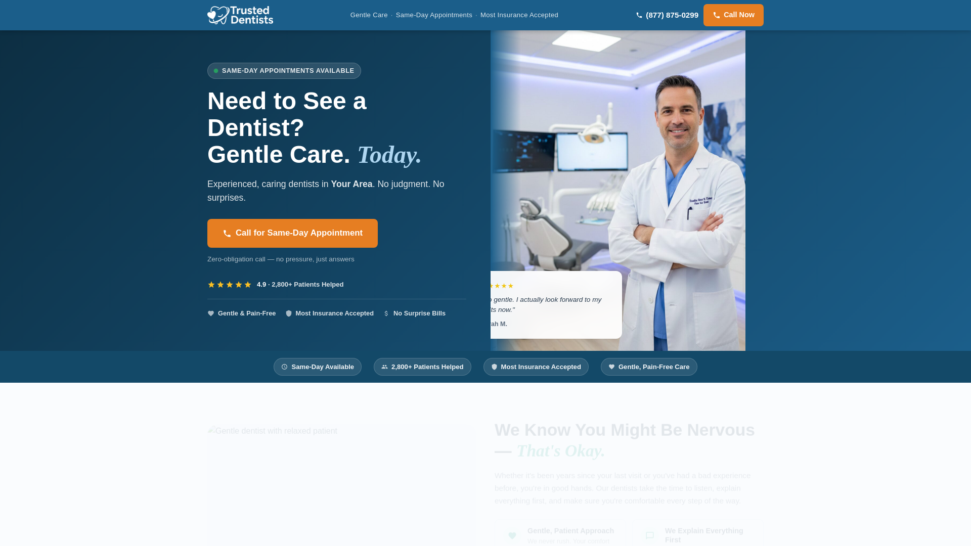 website screenshot of https://dentist-v2-preview.pages.dev/