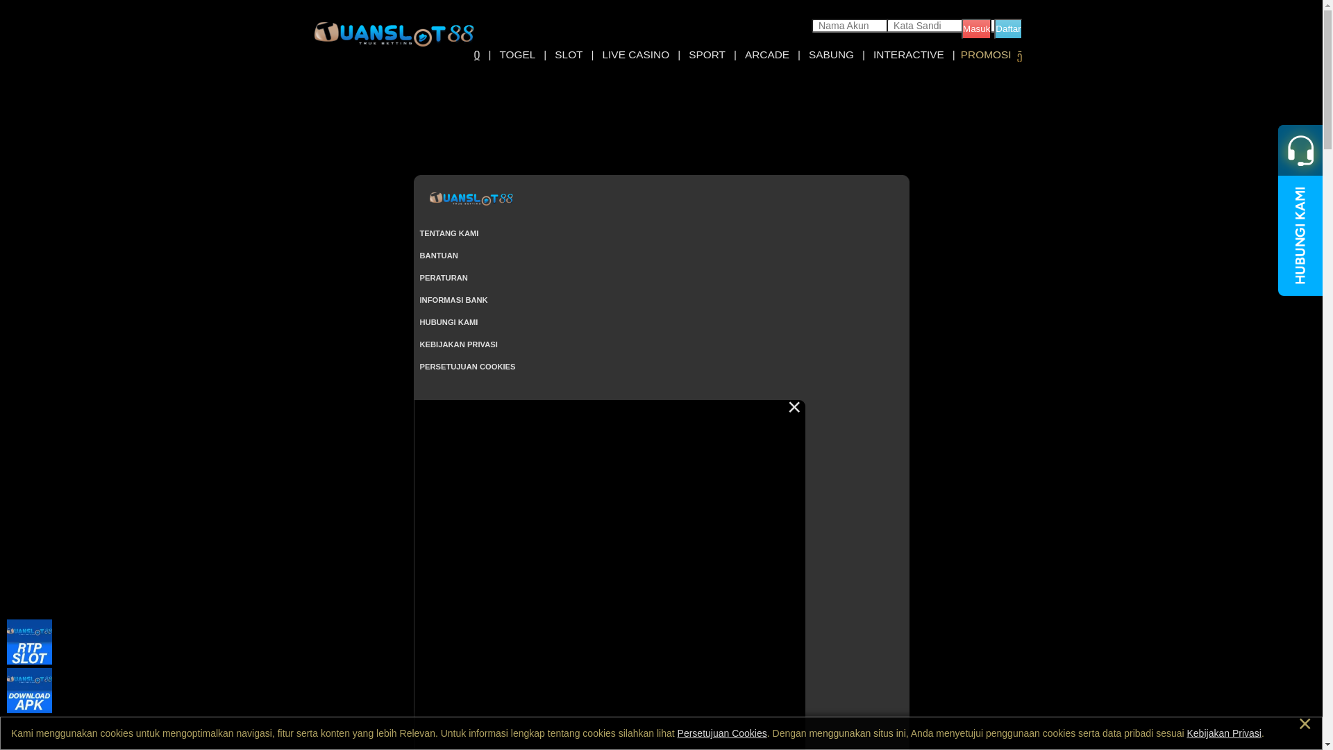 website screenshot of https://tuanslot88stock.com/