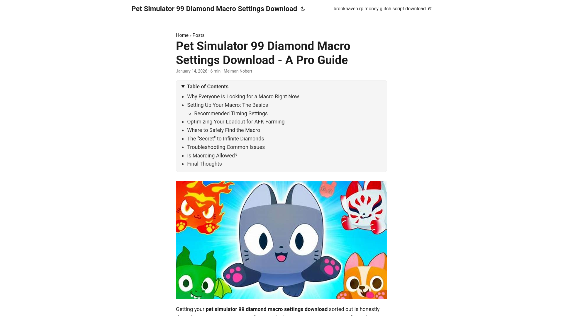 website screenshot of https://petsimulator99diamondmacrosettingsdownload.pages.dev/