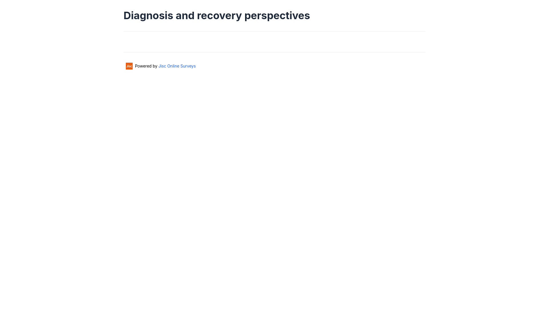 website screenshot of https://app.onlinesurveys.jisc.ac.uk/s/qmu/diagnosis-and-recovery-perspectives