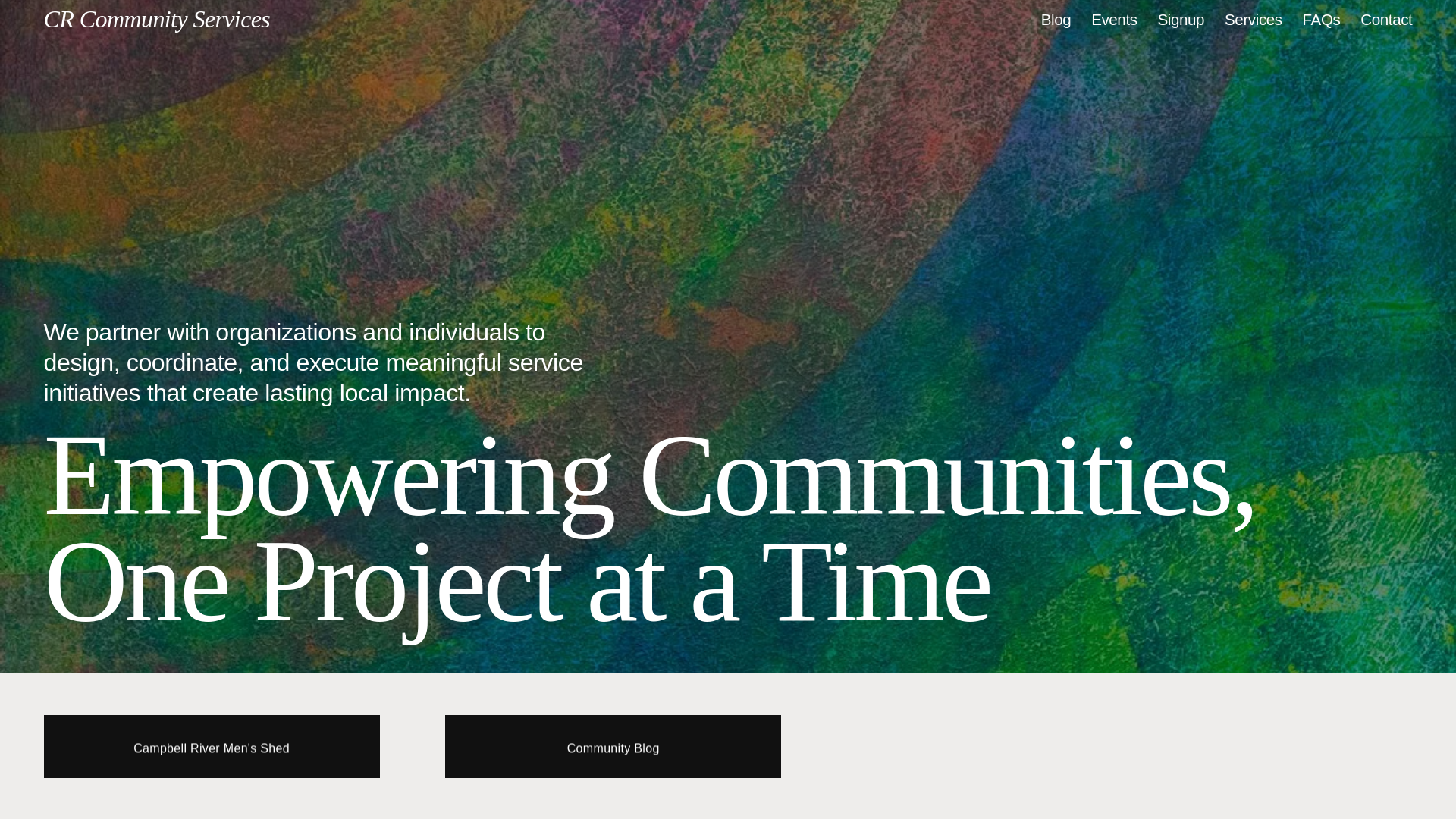 website screenshot of https://crtshed.ca