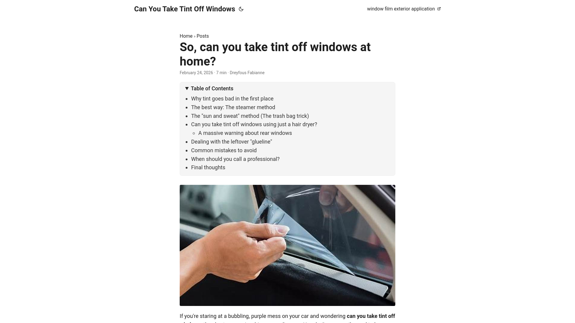 website screenshot of https://can-you-take-tint-off-windows.pages.dev/