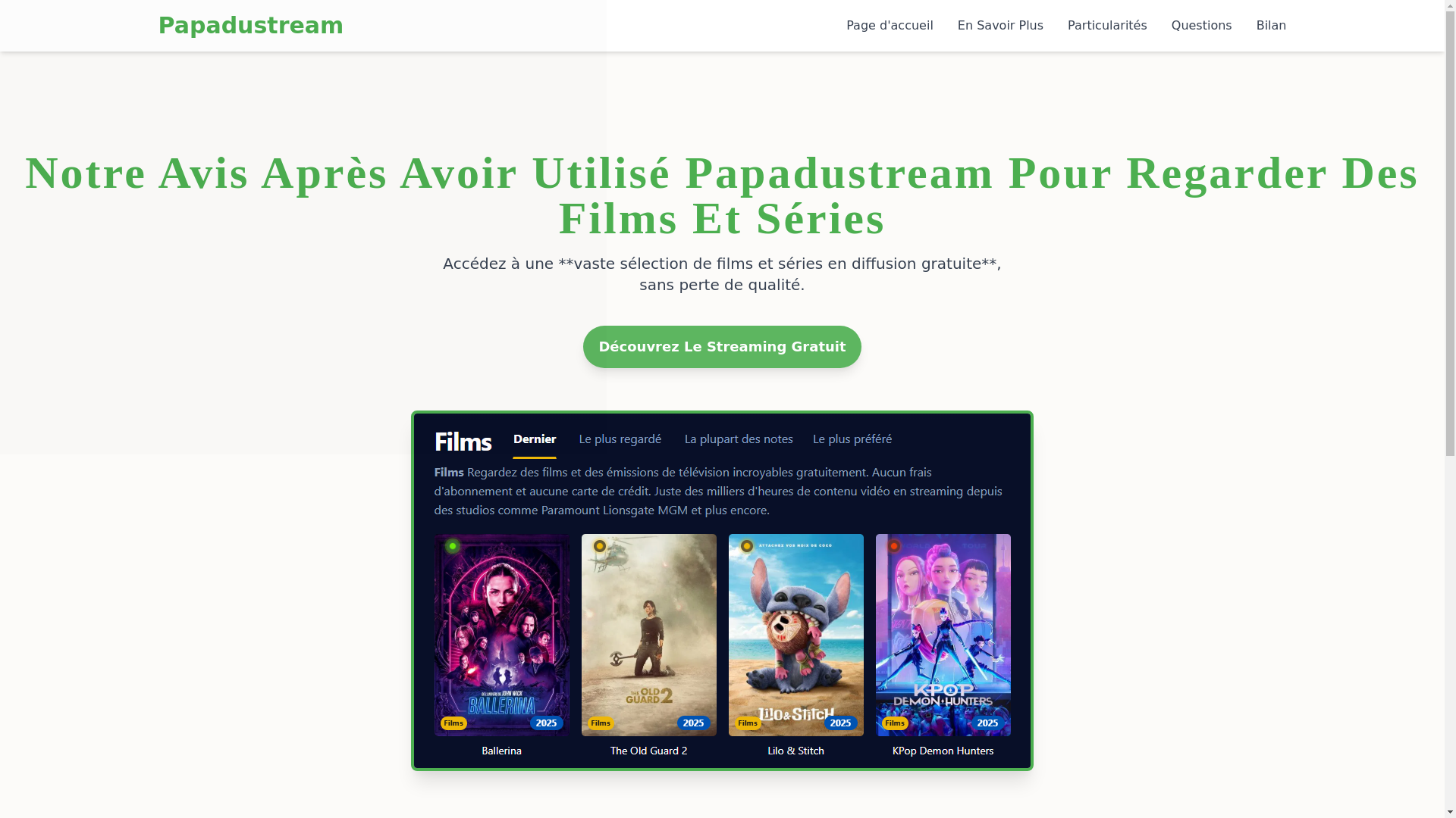 website screenshot of https://papadustream-qn5w-5lt.pages.dev/