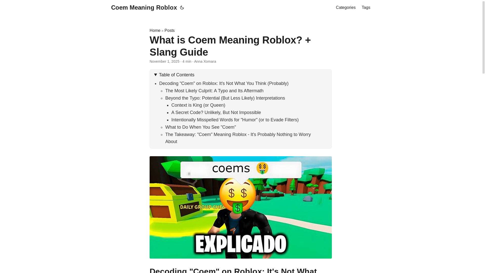 website screenshot of https://coem-meaning-roblox.pages.dev/