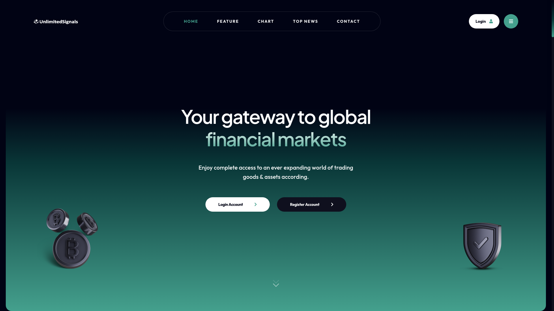 website screenshot of https://unlimitedsignals.live/