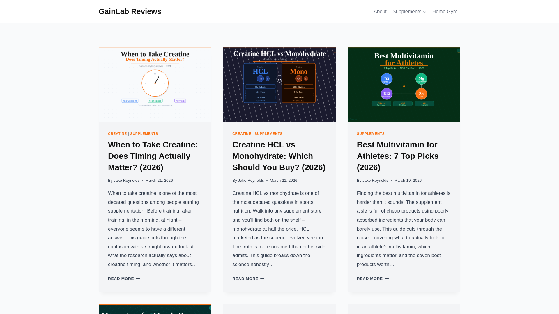 website screenshot of https://gainlabreviews.com/