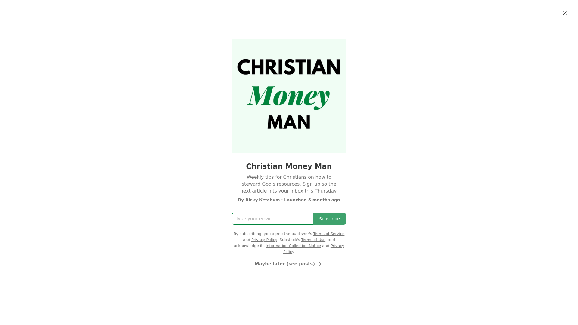 website screenshot of https://christianmoneyman.com