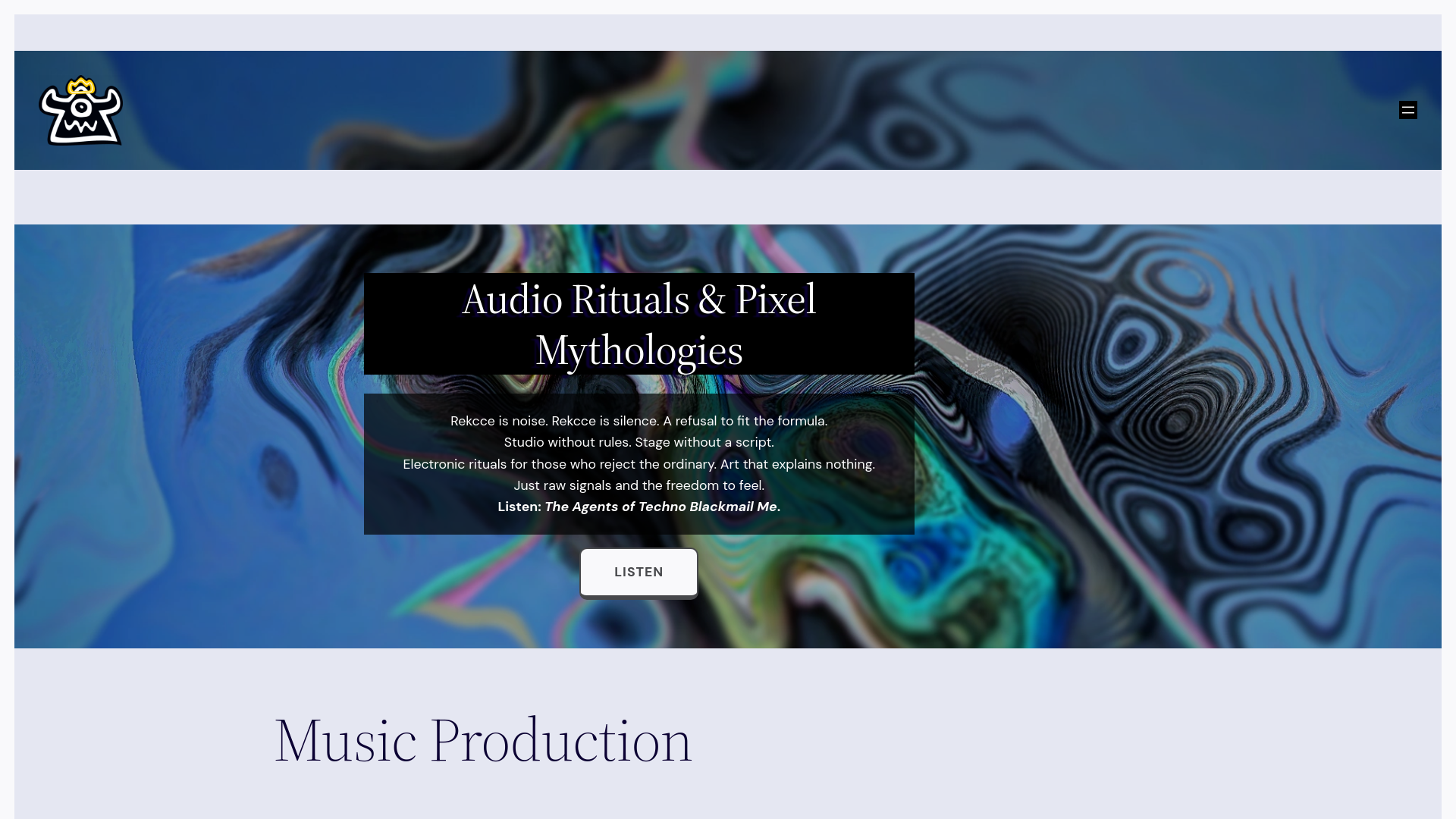 website screenshot of https://rekcce.com/