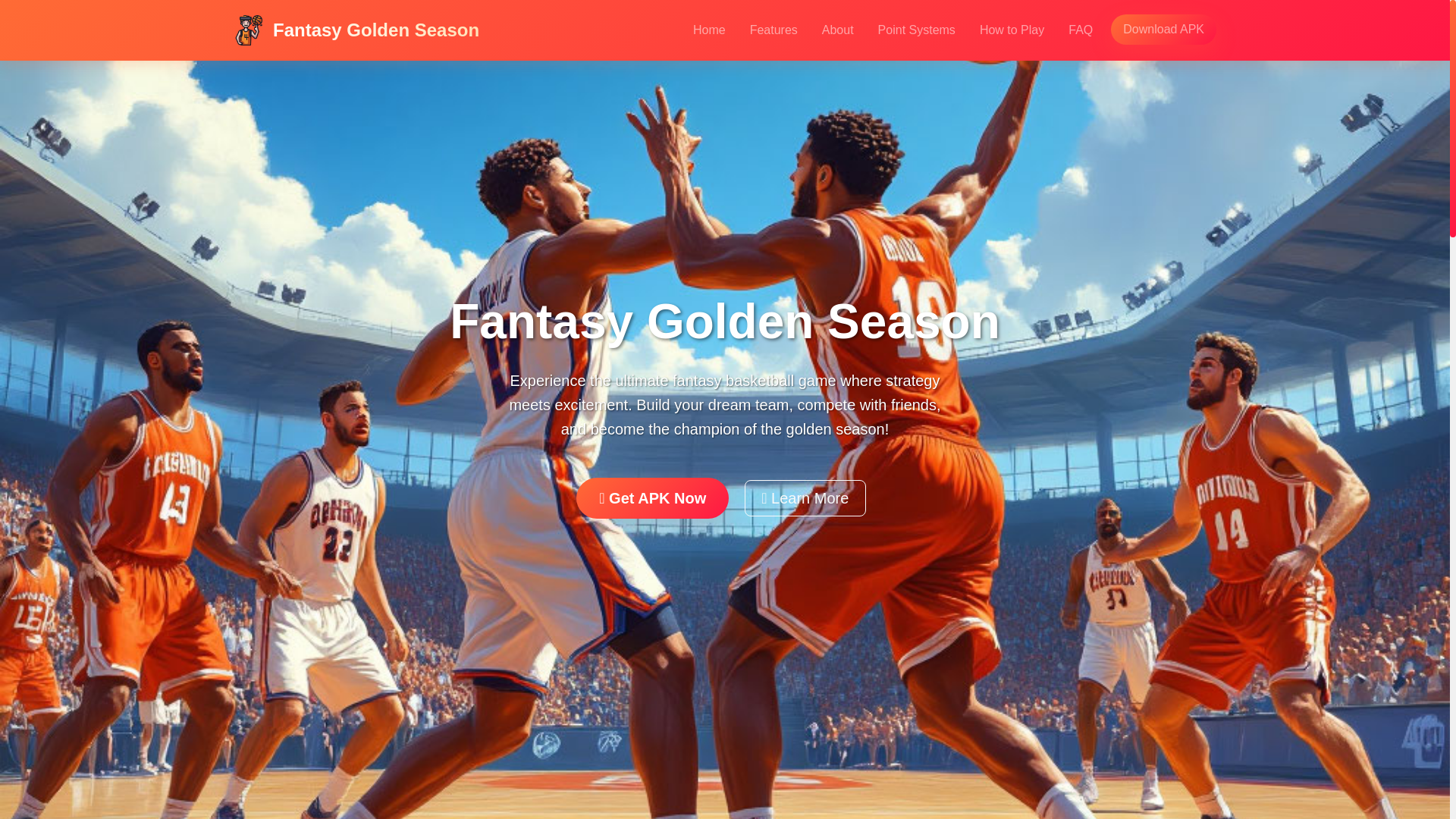 website screenshot of https://fantasygoldenseason.com/