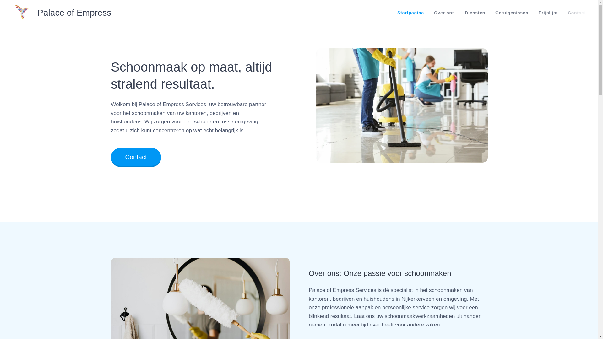 website screenshot of https://palace-of-empress-services.nl/