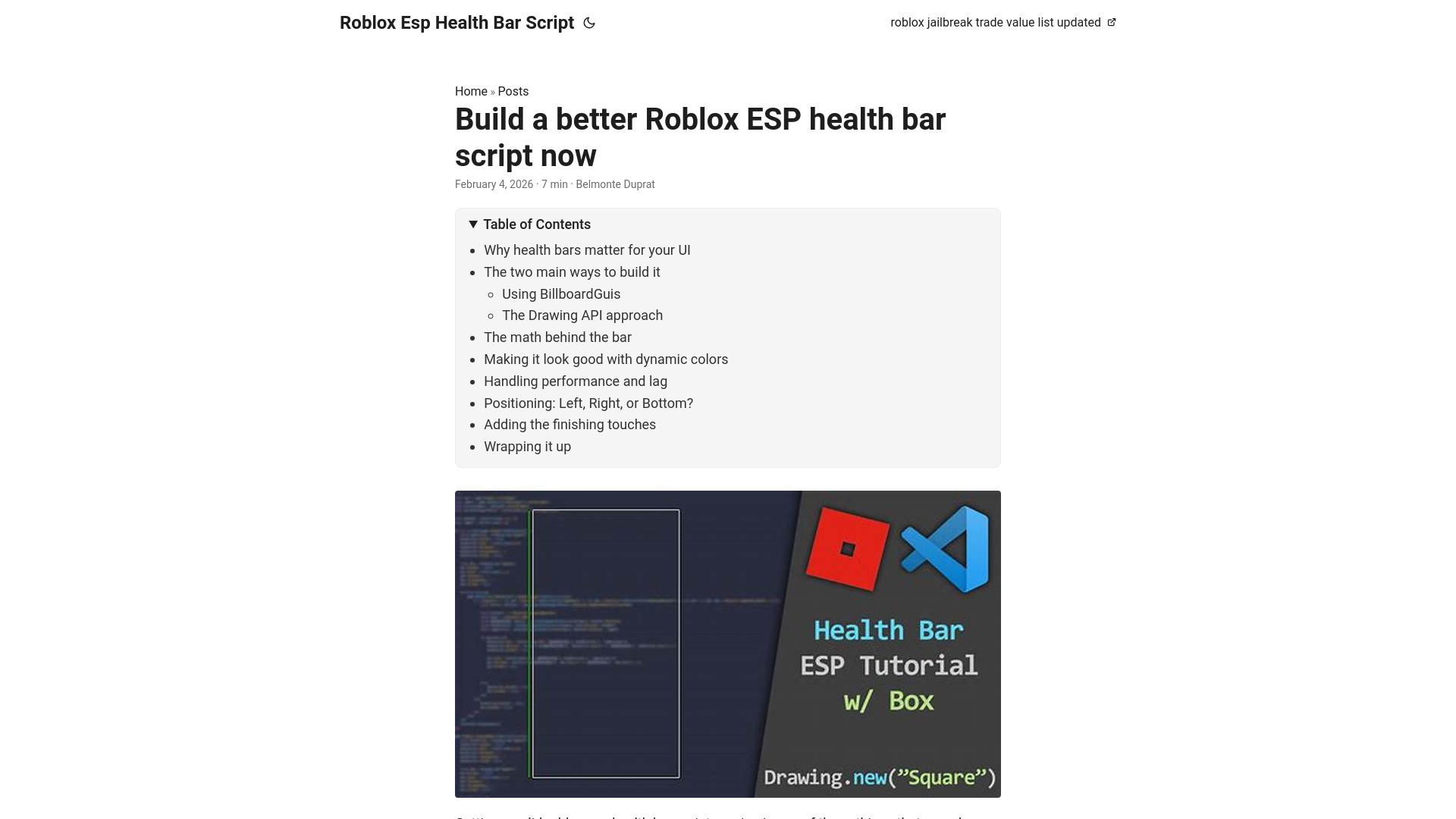 website screenshot of https://roblox-esp-health-bar-script.pages.dev/