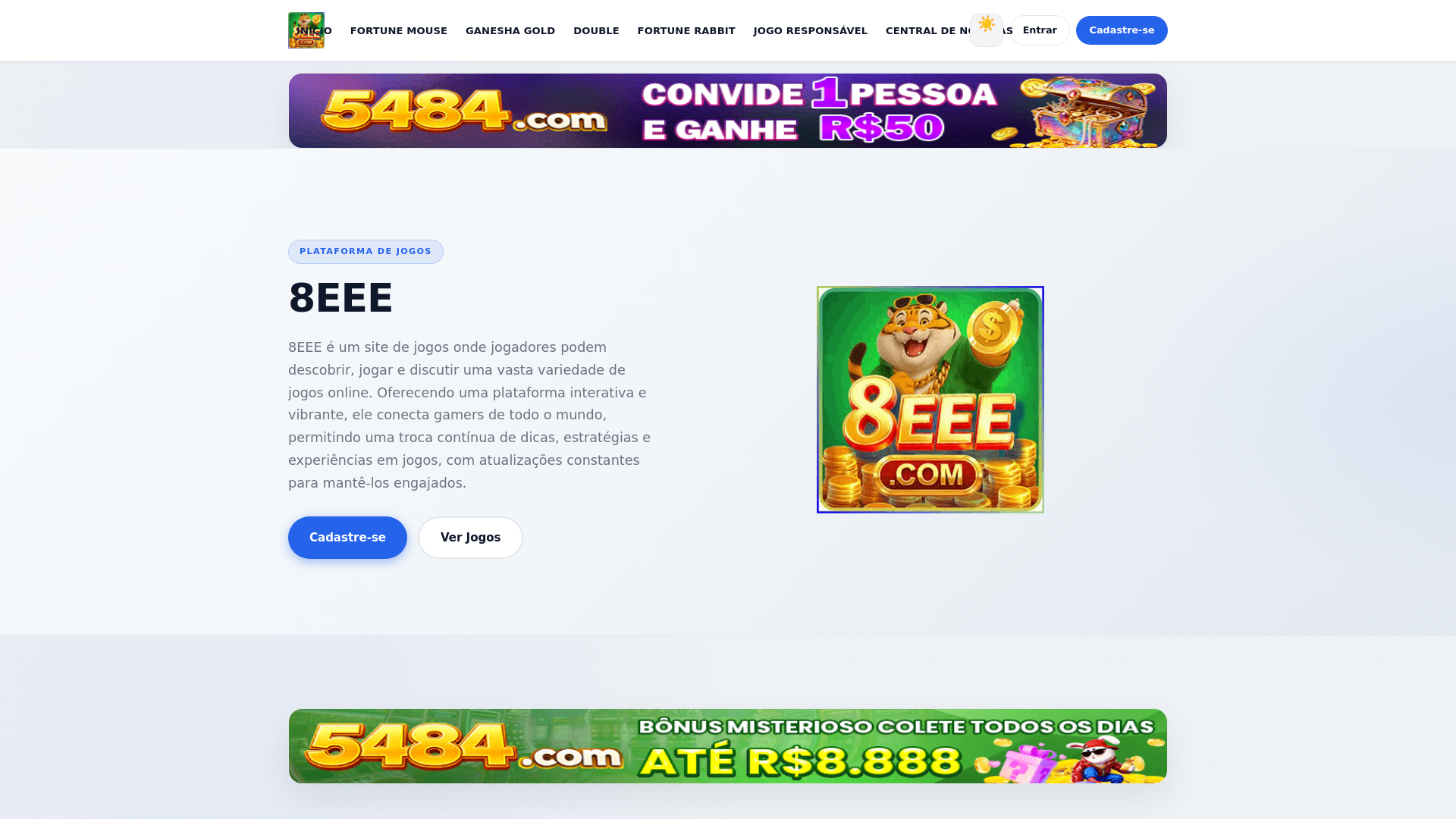 website screenshot of https://8eeegames.com/