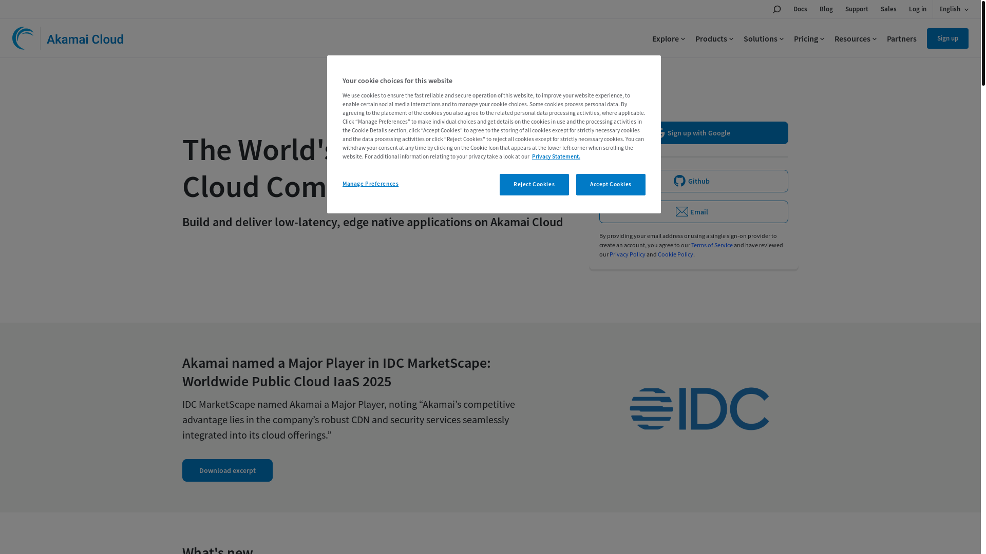website screenshot of https://linode.com