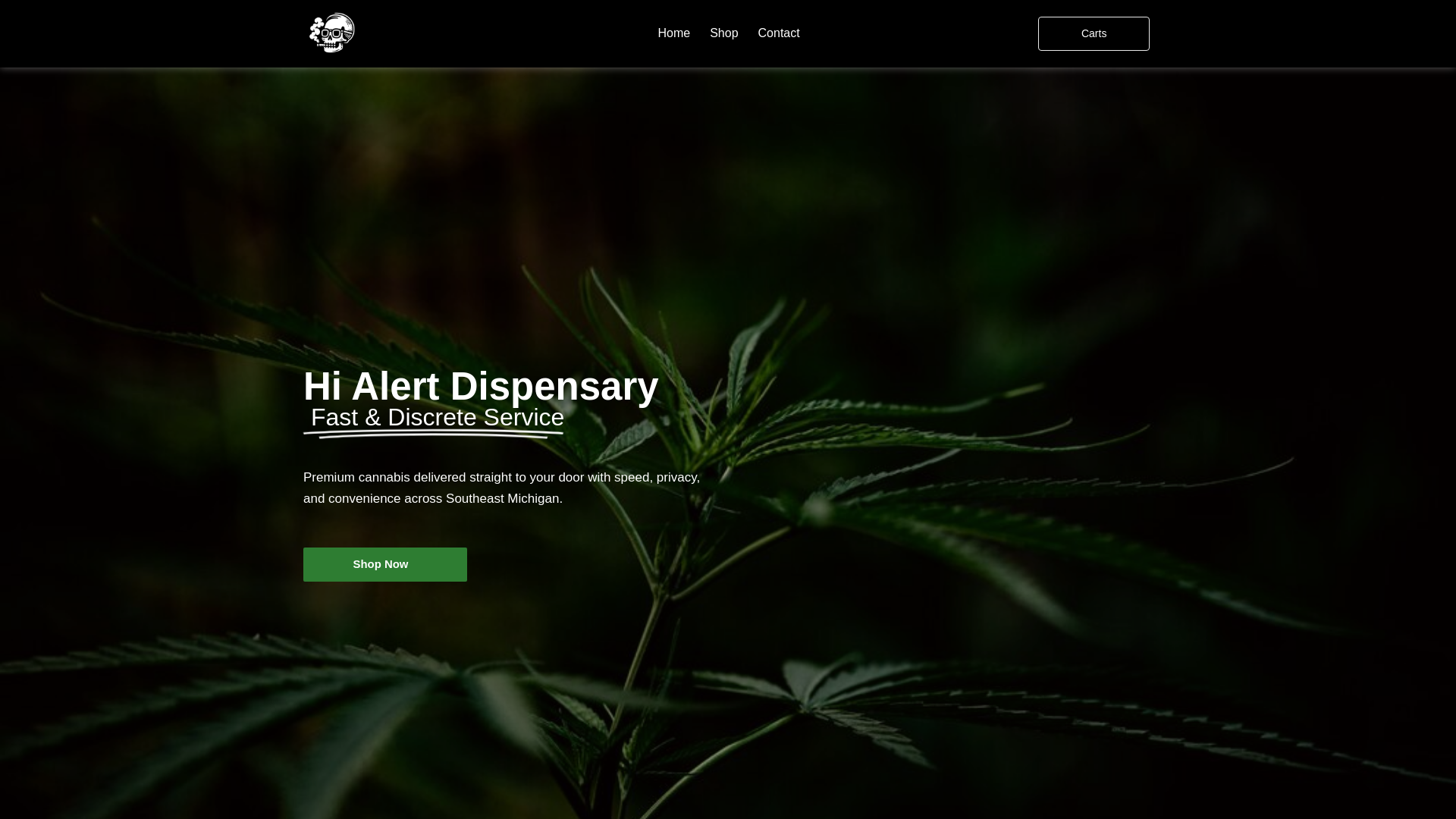 website screenshot of https://hialert.cc