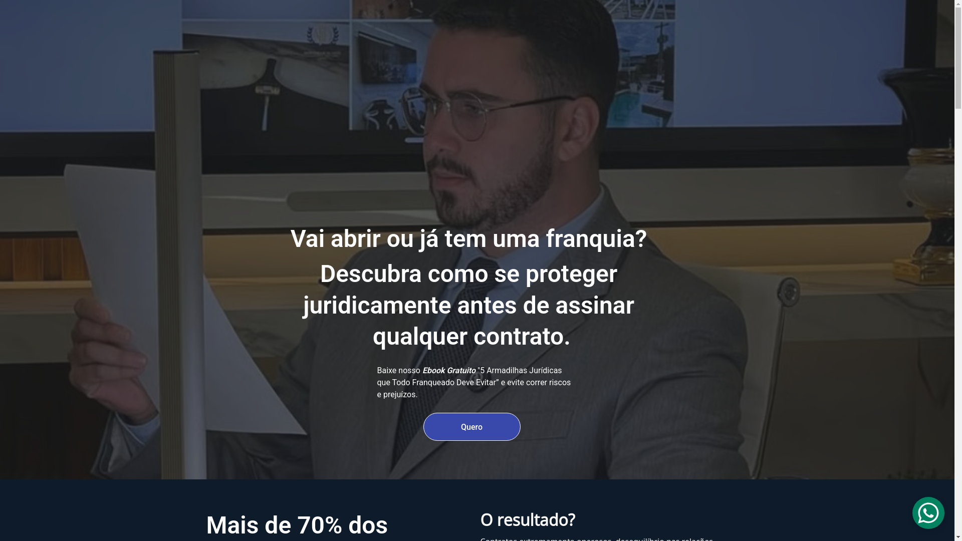 website screenshot of https://advfranquias.com.br/