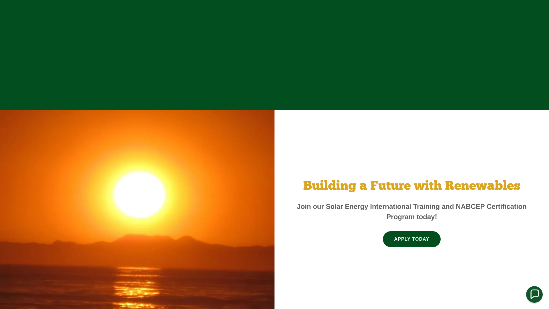 website screenshot of https://sunburstsolar.org/