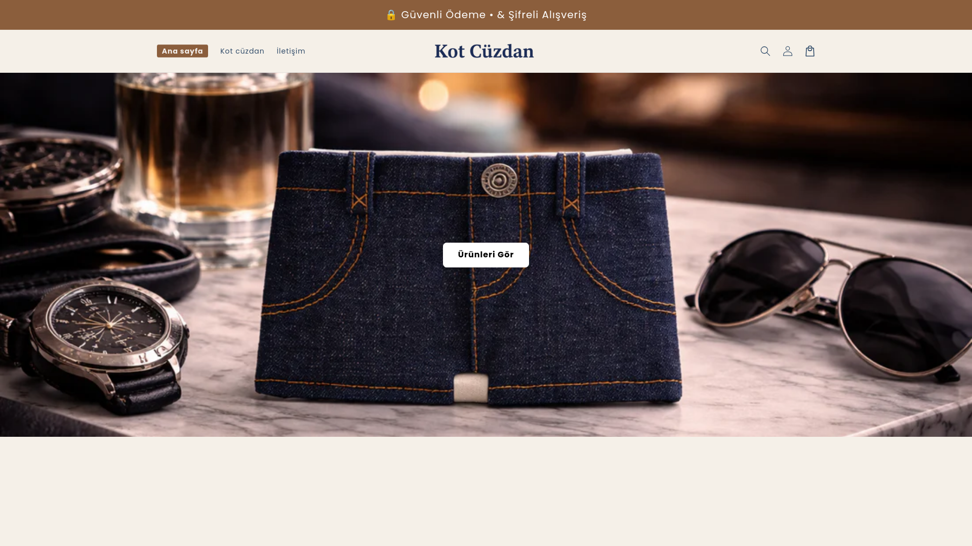 website screenshot of https://cuzdanimkot.com/
