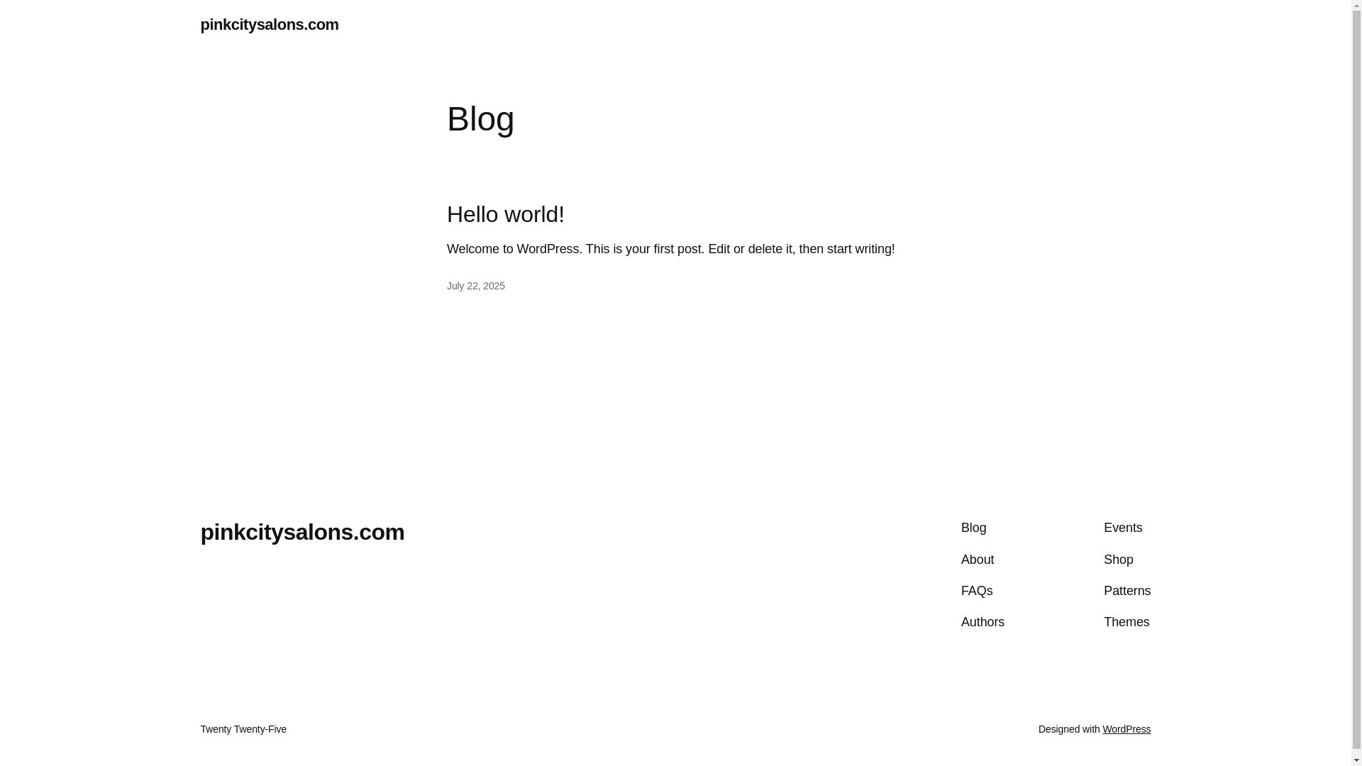 website screenshot of https://pinkcitysalons.com/