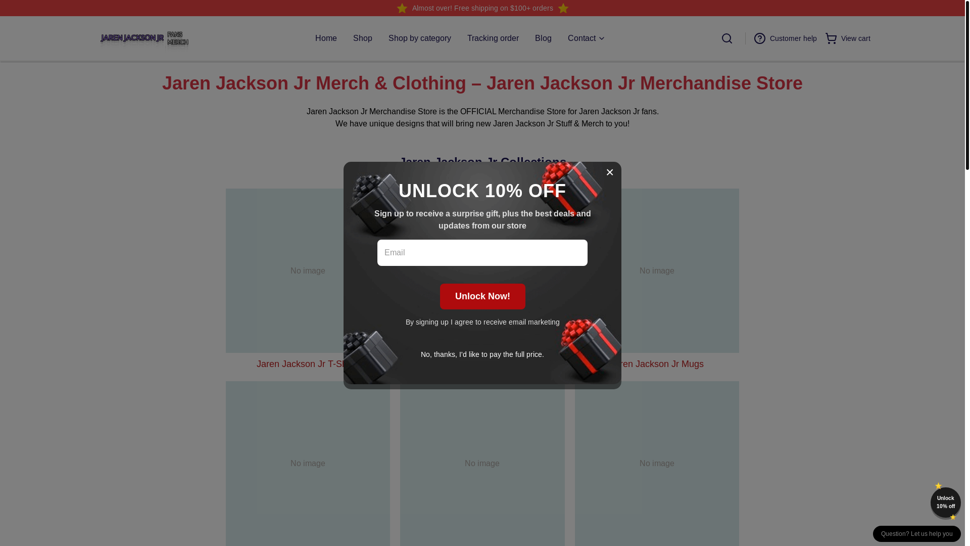 website screenshot of https://jarenjacksonjr.shop/