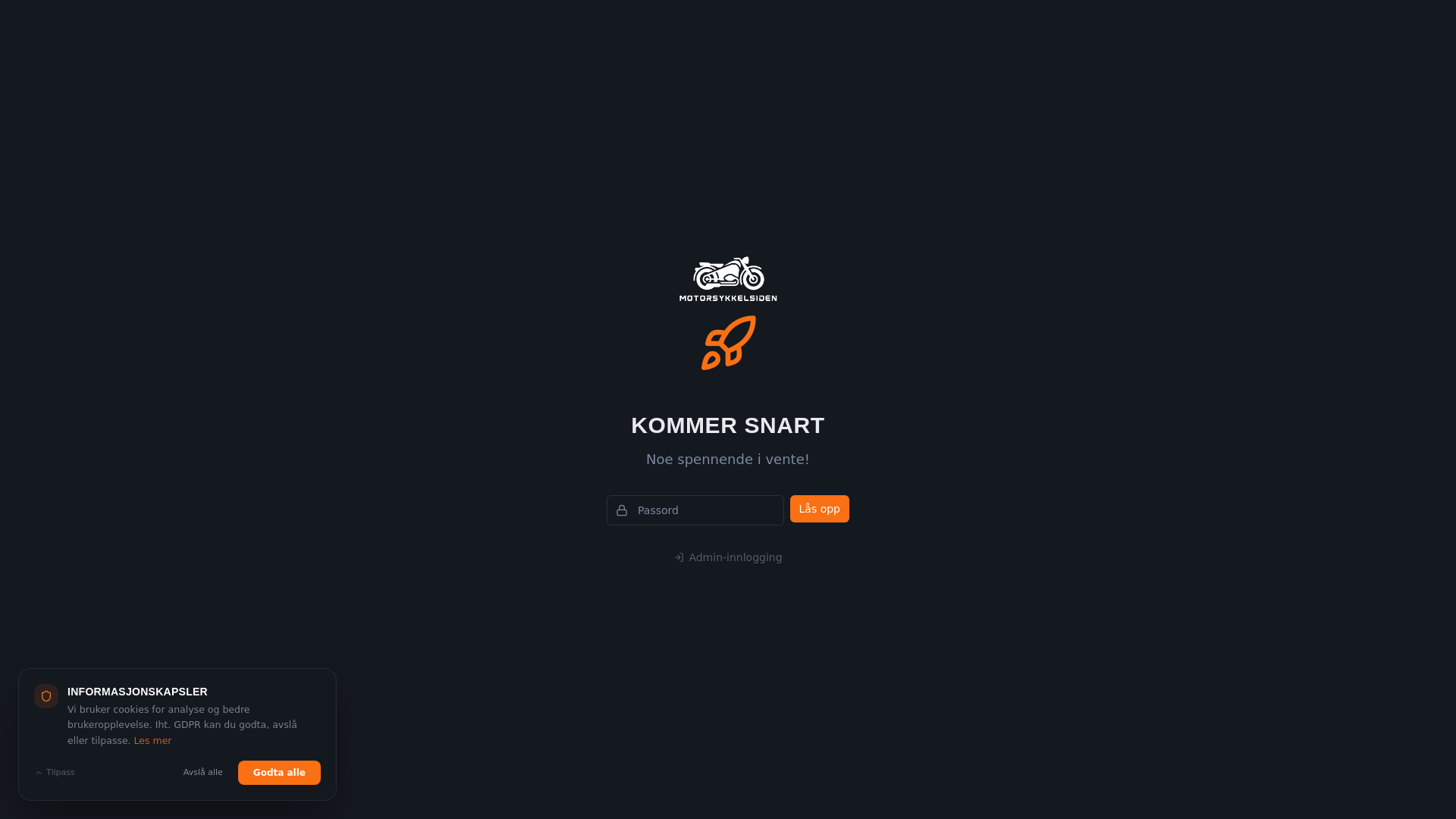 website screenshot of https://mckart.no/