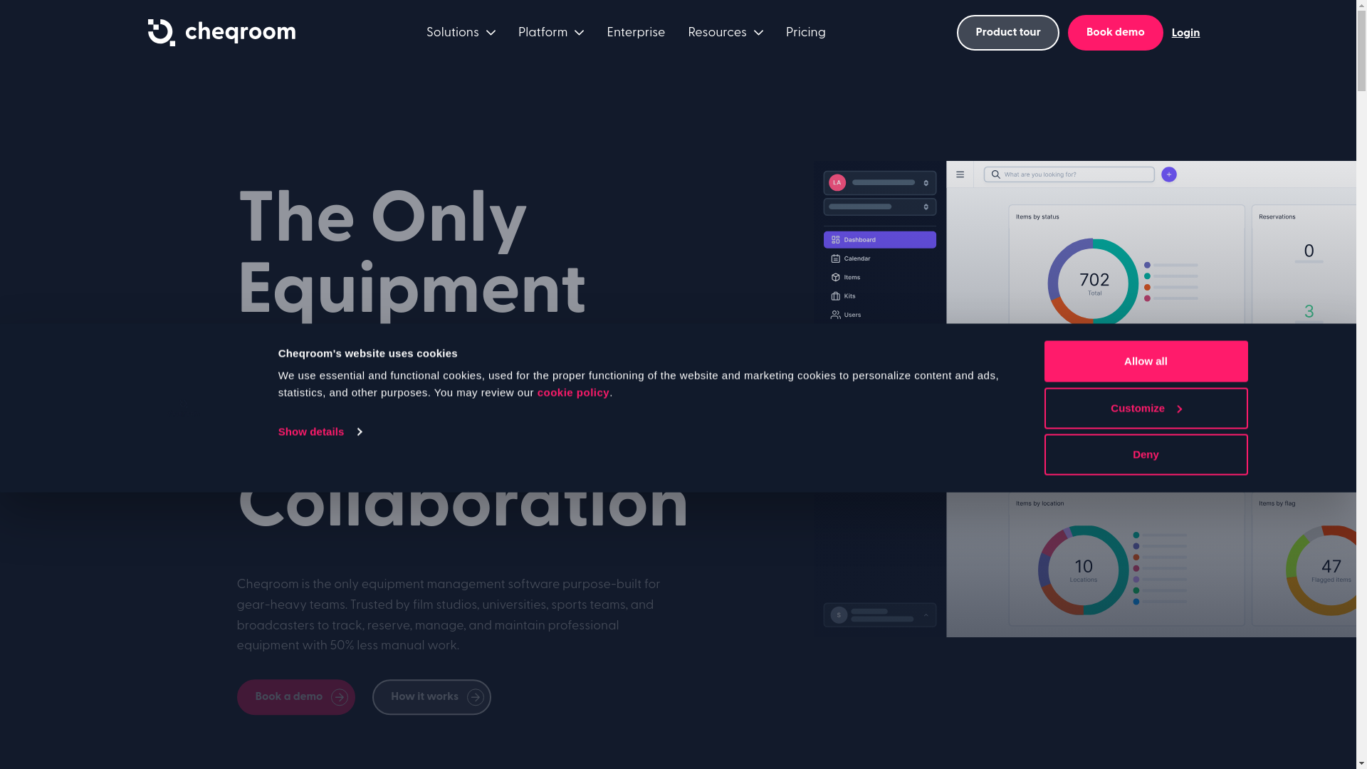 website screenshot of https://cheqroomhq.top/