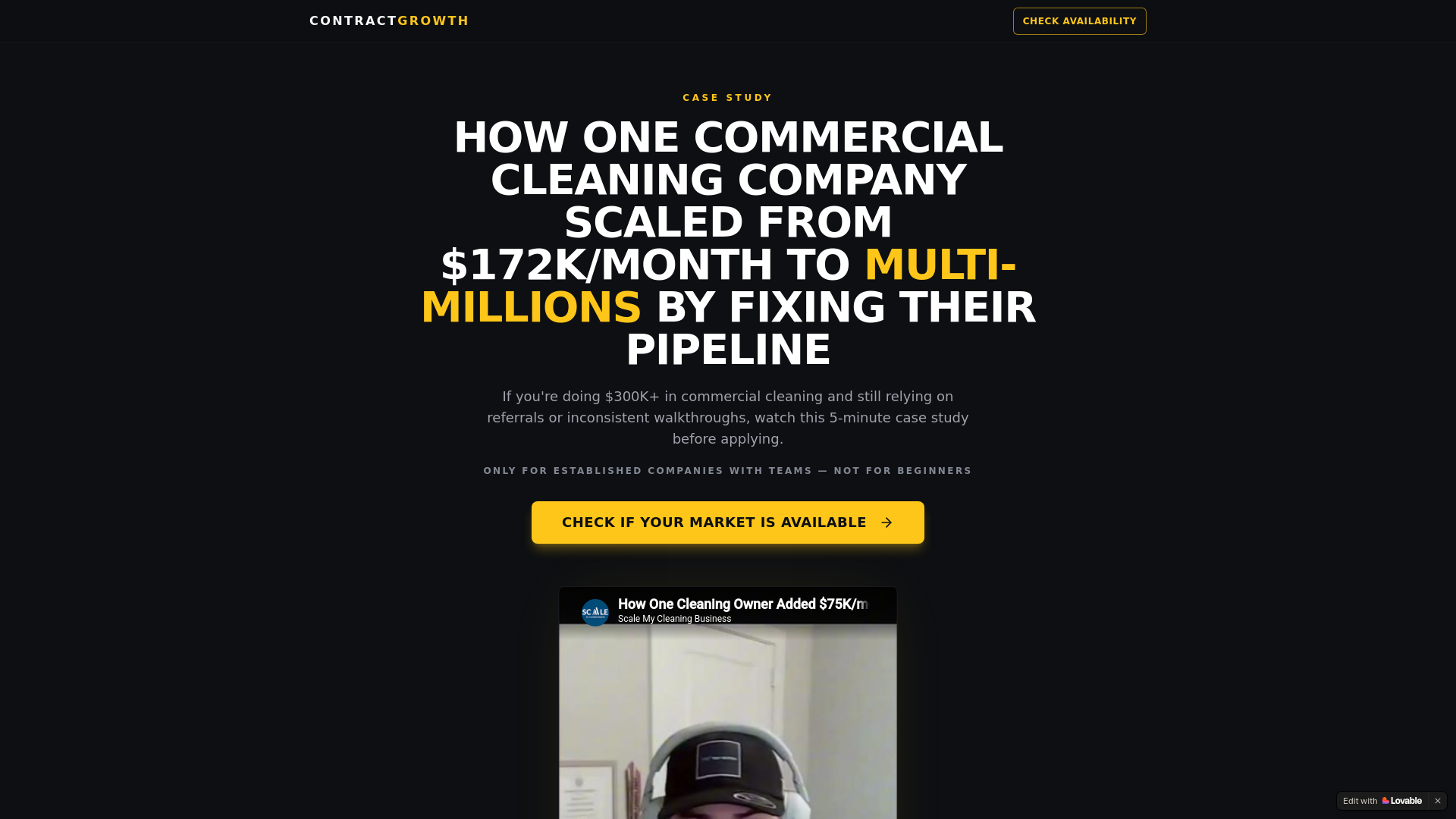 website screenshot of https://commercialcontractgrowth.com/