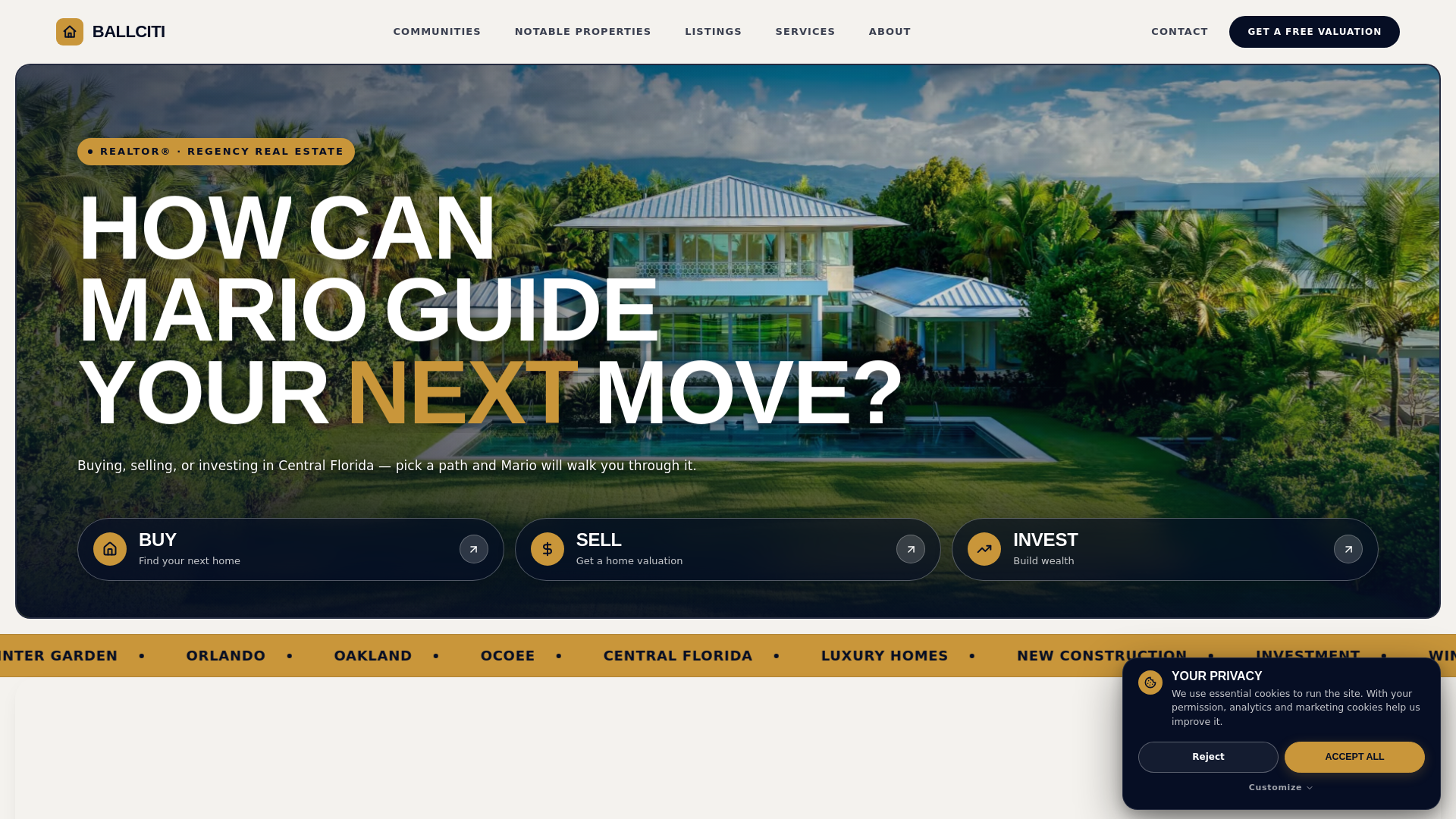 website screenshot of https://marioballciti.com/