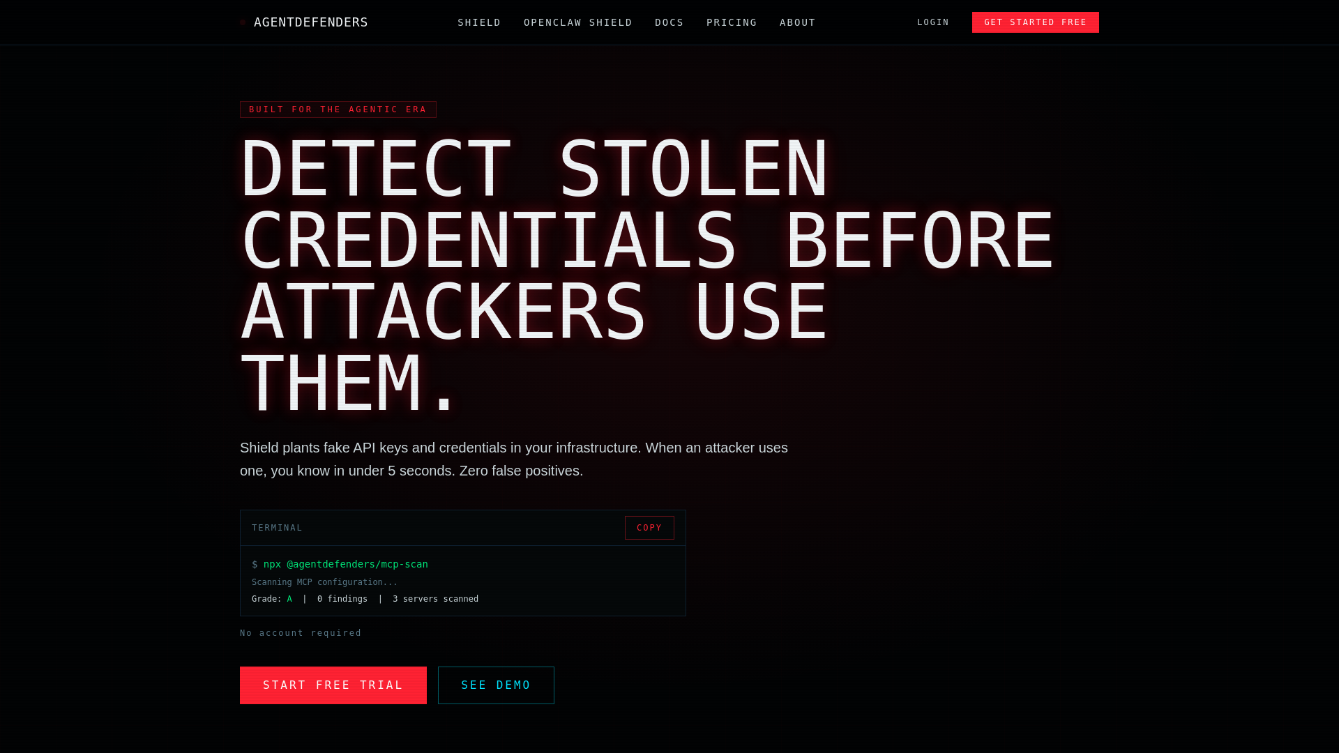 website screenshot of https://agentdefenders.com/