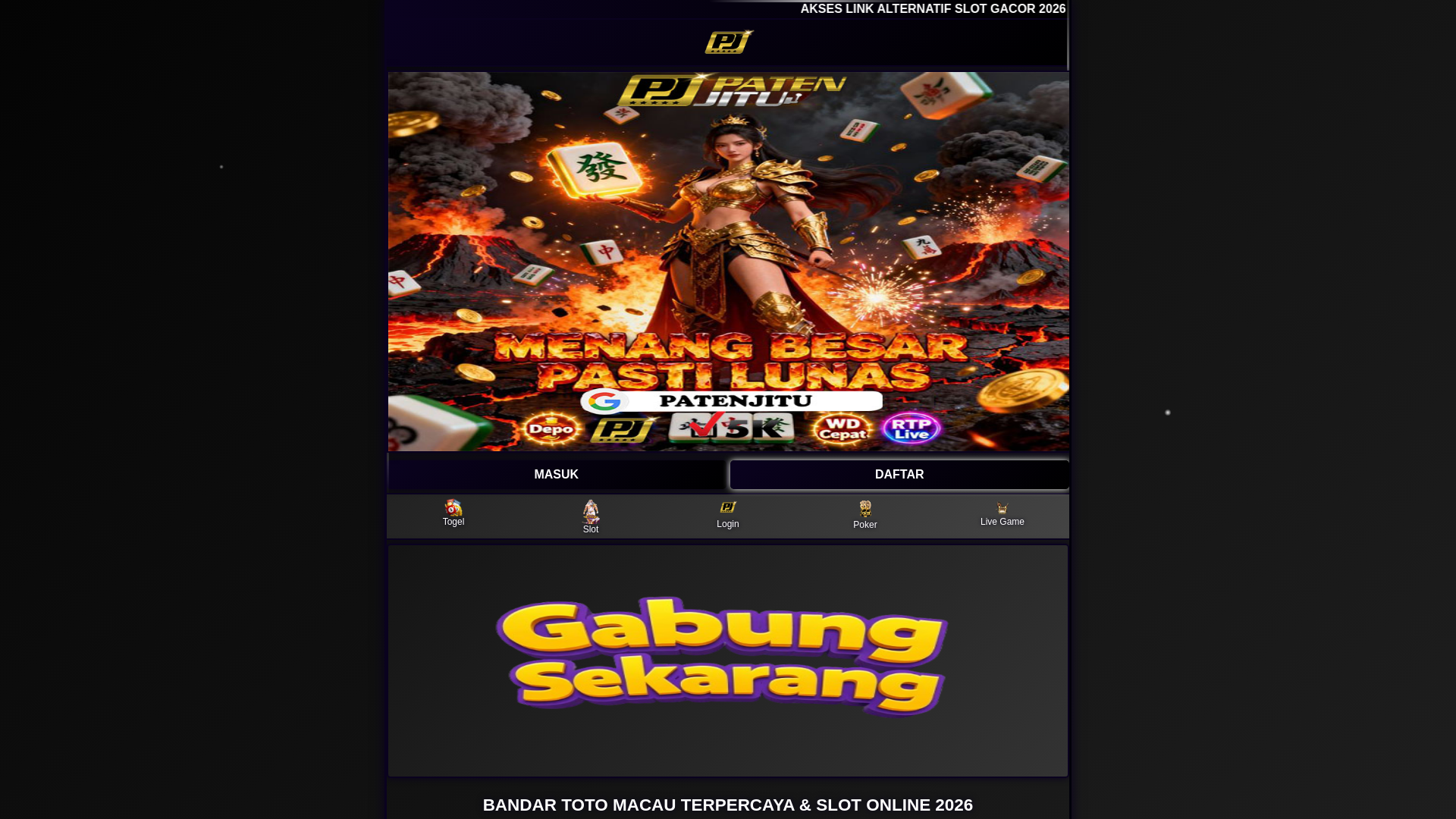 website screenshot of https://patenjitu-mantap-kali.pages.dev/