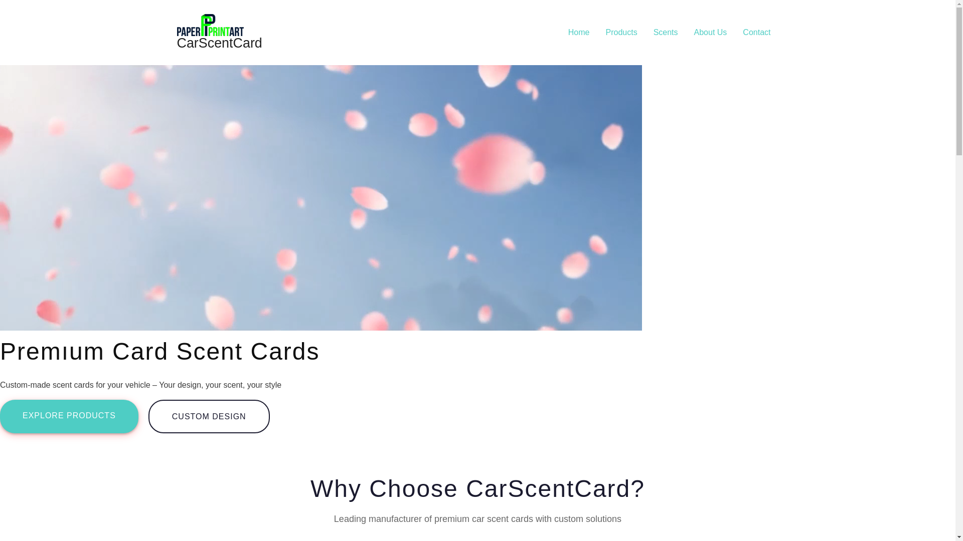website screenshot of https://carscentcard.com/