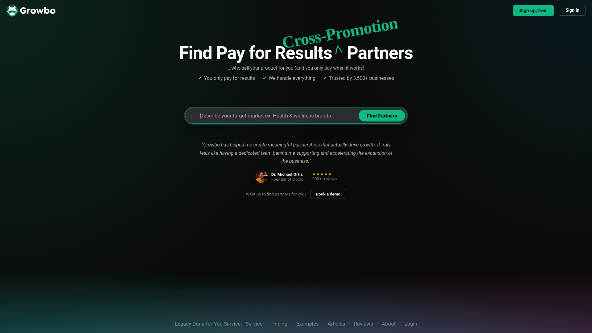 website screenshot of https://growbopath.com/