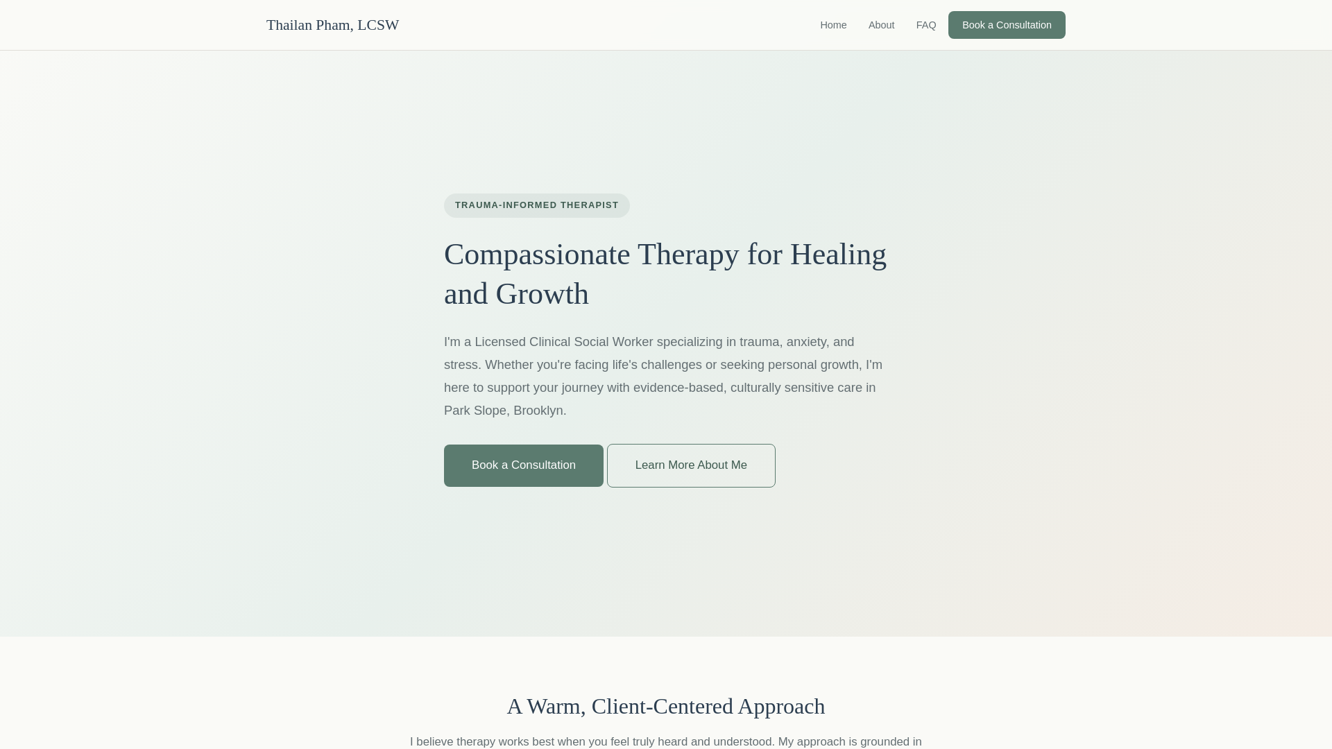 website screenshot of https://thailanpham.com/