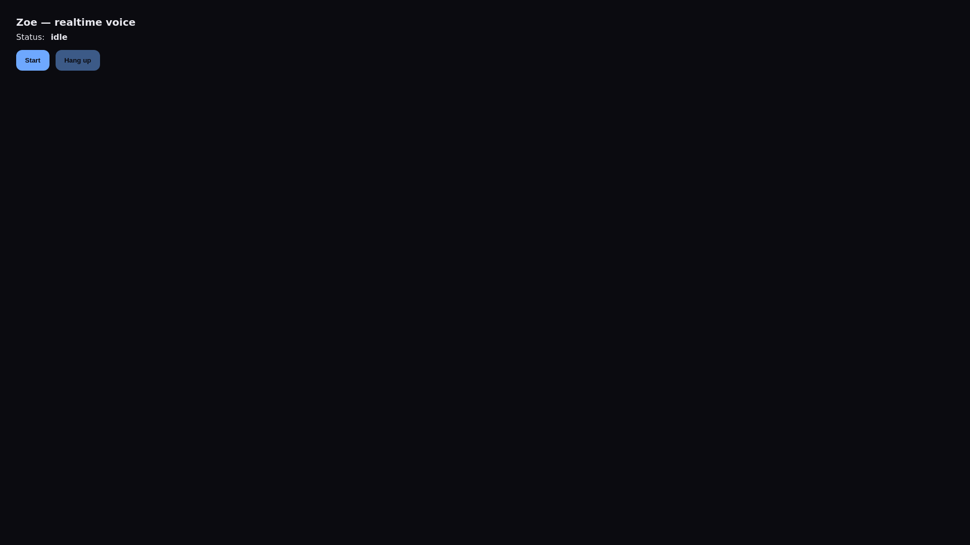 website screenshot of https://zoe-voice.pages.dev/