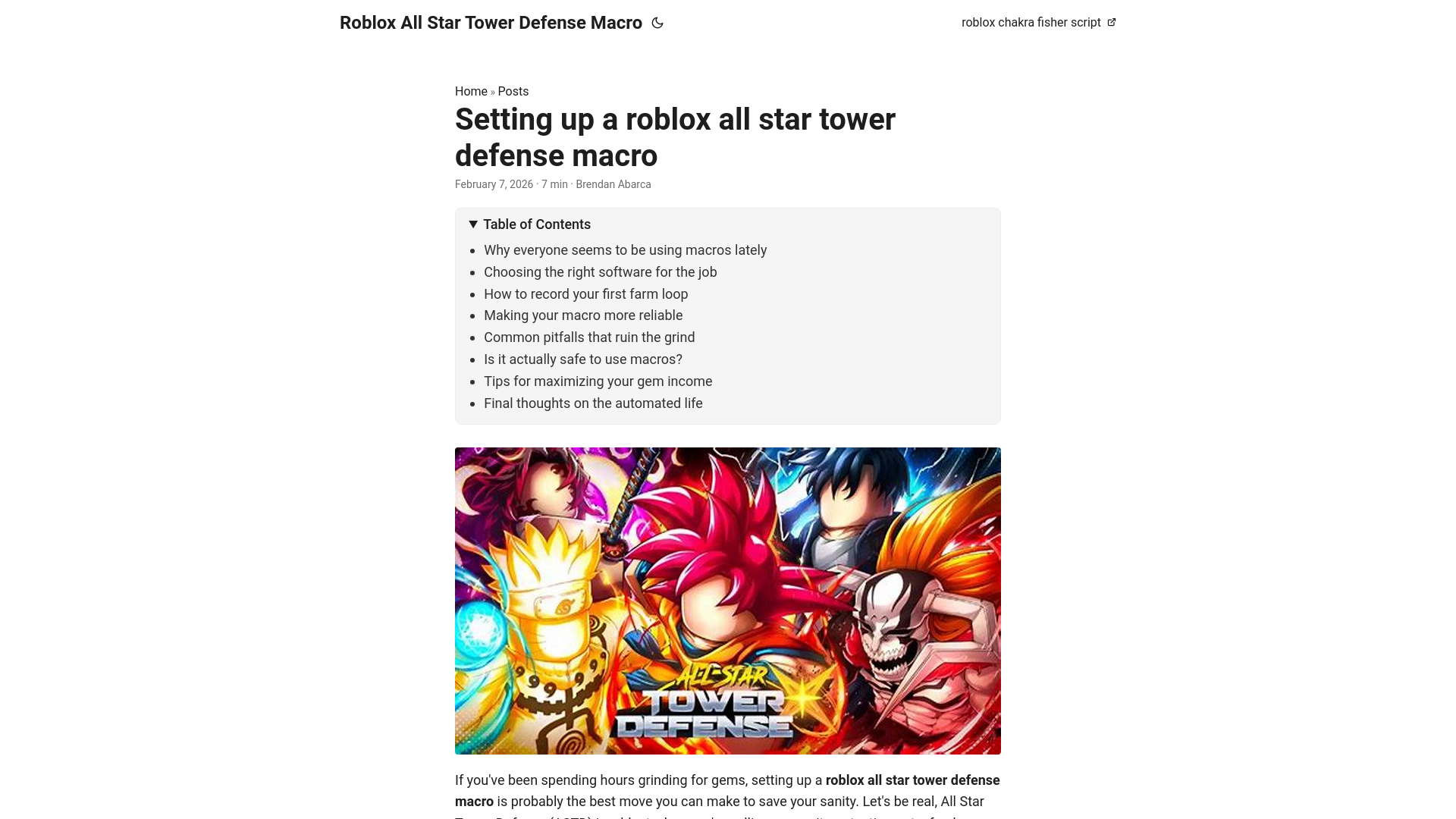 website screenshot of https://roblox-all-star-tower-defense-macro.pages.dev/
