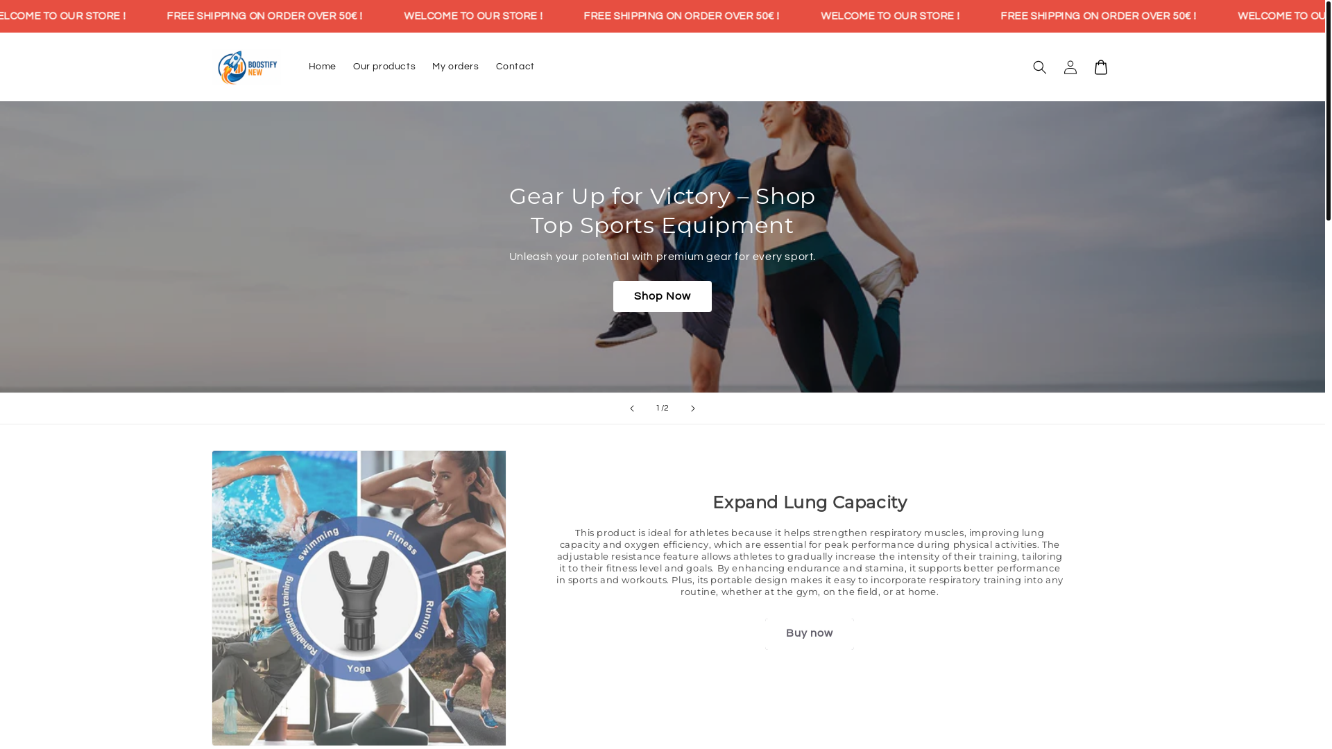 website screenshot of https://boostifynew.store/